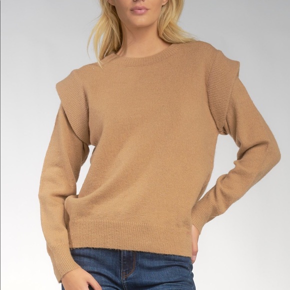 Truffle Strong Shoulder Sweater - Picture 5 of 7